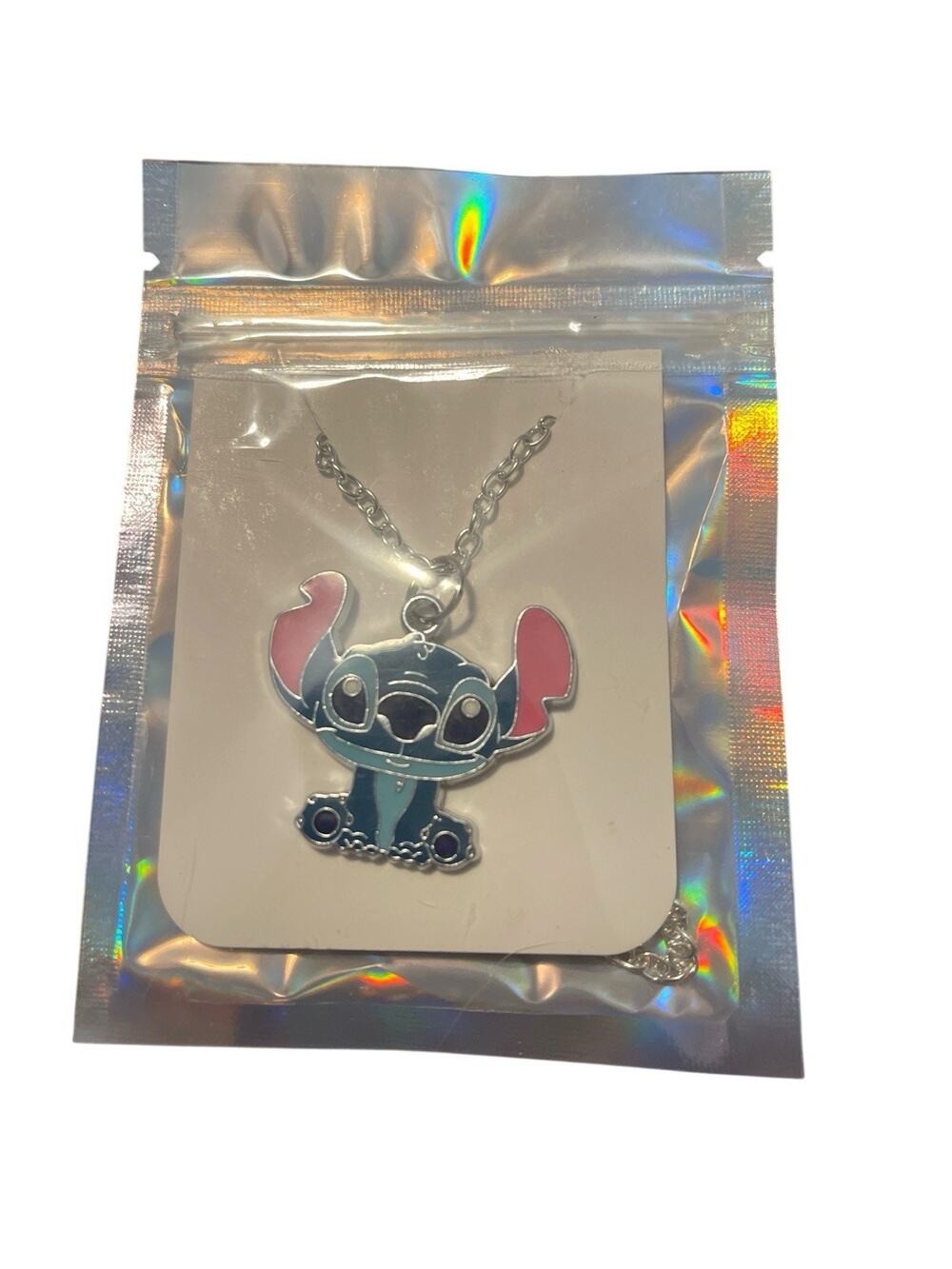 Cute Lilo and Stitch Movie Disney Cartoon Silver Necklace Charm With Chain